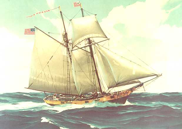 USRC Massachusetts, one of the first 10 in the "System of Cutters" she helped protect early American shipping, as well as provide intelligence to the fledgling government.