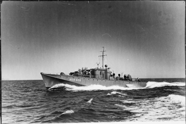 A Gun Boat variant of the Fairmile D Motor Launch, similar versions, though with fewer armaments, would have been supplied to the ASRS.