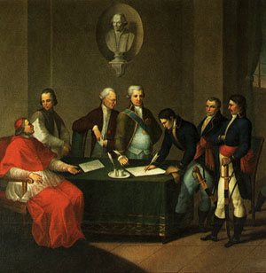 Signing the treaty of Tolentino.