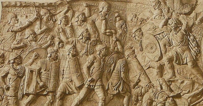 Roman archer Auxillia can be seen in the top right of this amazing relief from Trajan's Column by Conrad Cichorius circa 113AD