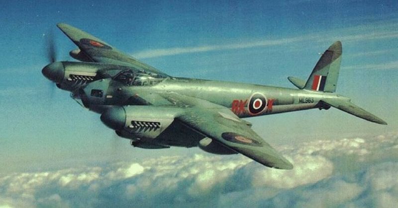 A British Royal Air Force de Havilland Mosquito Bomber. 