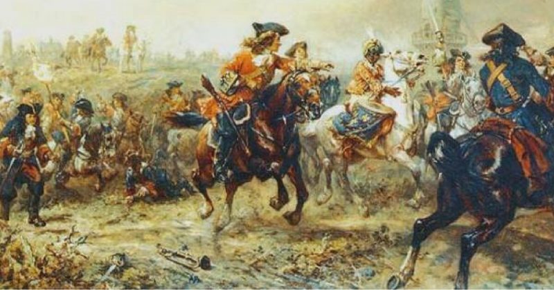 King's Horse at the battle of Ramillies, 1706 - One of Marlborough's greatest victories.