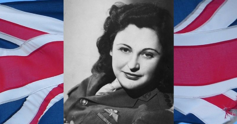 A portrait of Nancy Wake in her British Army uniform, taken in 1945, at the age of 33.