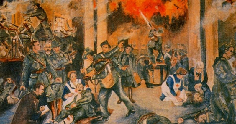
More details
"Birth of the Irish Republic" by Walter Paget, depicting the General Post Office during the shelling
