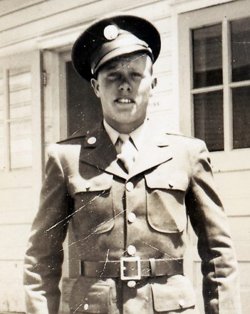William “Wayne” Mueller was a 1941 graduate of Eldon (Mo.) High School. In 1943, he was drafted into the U.S. Army and became a paratrooper. He was killed in action during Operation Market Garden on October 5, 1944. Courtesy of Faye Belshe.