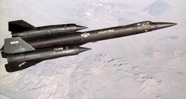 YF-12 during test flight;