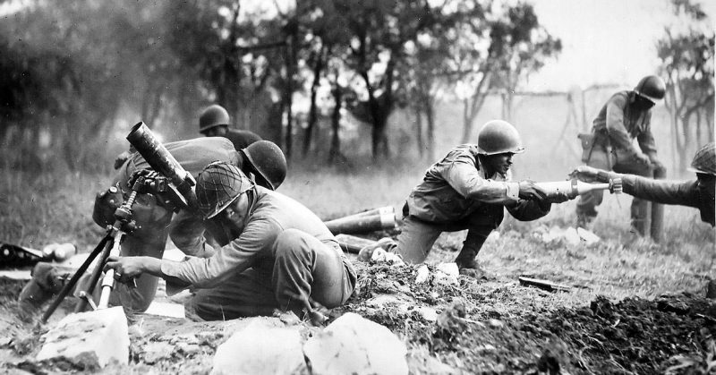 Soldiers of the 92nd Infantry Division during WWII.