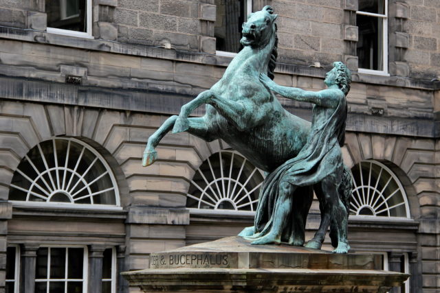 Alexander & Bucephalus by John Steell located in Edinburgh, Scotland. By Stefan Schäfer, Lich – CC BY-SA 3.0