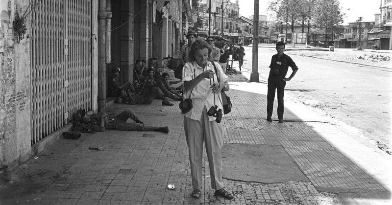 Clare Hollingworth, military correspondent for the Daily Telegraph. June 1968. <a href=https://www.flickr.com/photos/13476480@N07/22566998758/in/photolist-AoaLw1-AoaLvu-AoaLwm-9U55LL-9U2eaD-9U2ddg-9U3iW9-9U53fj-9U3kxb-9TZtLD-9U53kh-9U52Qs-9TZtgx-9U2diD-9U2dqT-9U2dE8-9TZvkX-9TZuGg-9U3jAo-R1J6En-PCGhp4-9U53H1-9U3m6q/>Photo Credit</a>