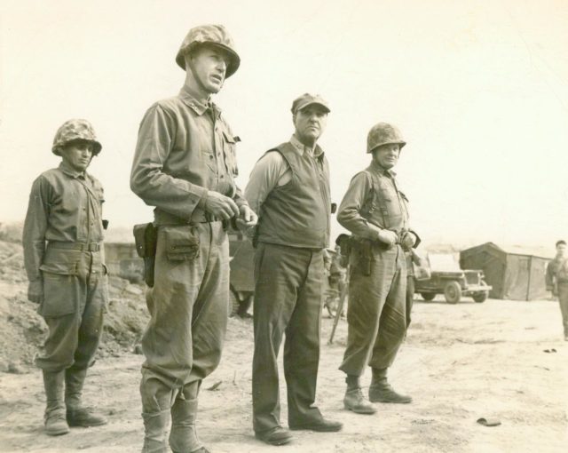 Change of Command Ceremony, 1951. By USMC Archives – CC BY 2.0