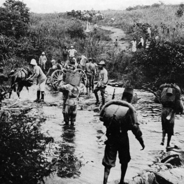 Soldiers of the Belgian Congo’s Force Publique, pictured in East Africa