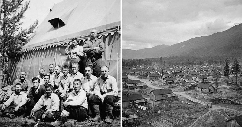 Internment camp for Japanese - Canadians in British Columbia.