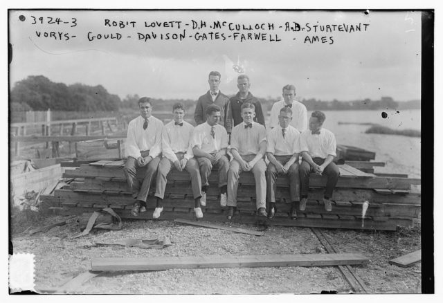 The men who started it all. This photo, from 1915 shows some of the first members of the Yale Aviators;