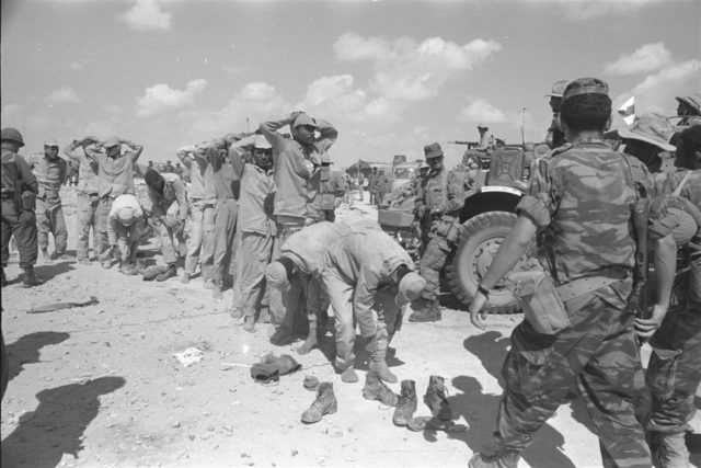 The “highway of death” at Mitla Pass. (Israeli Government Press Office)