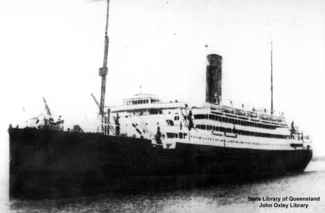 The Alacantara, a converted liner, was armed with 6 in anti aircraft guns and depth charges. She was outmatched by the Greif, but thanks to support by Andes, Comus and Munster was able to sink the merchant raider.