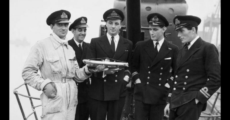 The officers of HMS Seraph, the submarine selected for operation Mincemeat, December 1943.