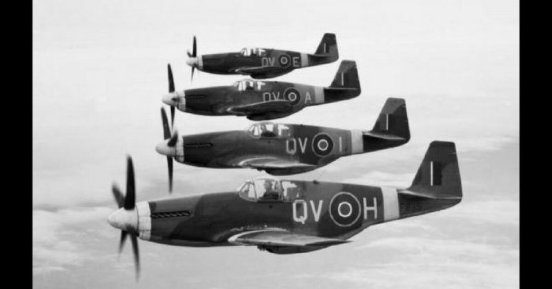 Four Royal Air Force North American Mustang Mark IIIs