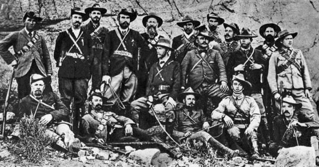 Boer guerrillas during the Second Boer War, ca. 1901.