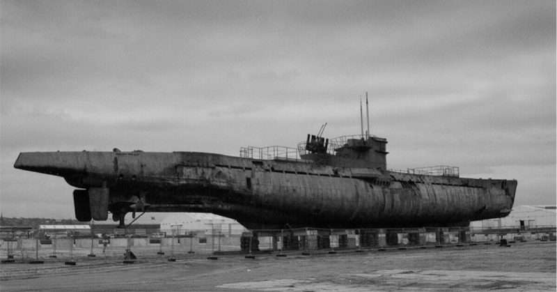 German WW2 U Boat 534 at Birkenhead Docks, Merseyside, England