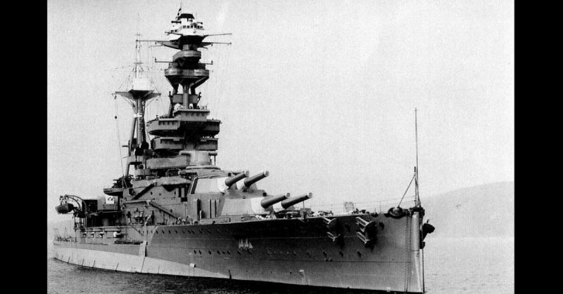The HMS Royal Oak in 1937. The dossier contained information about the weapon which sank her. 