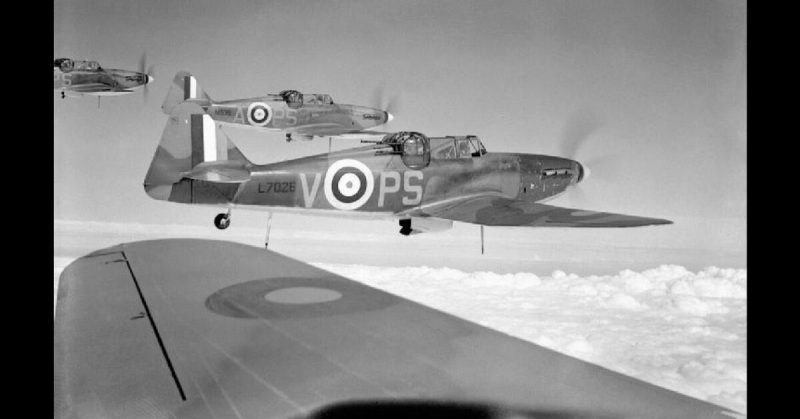 Four 264 Squadron Defiants.