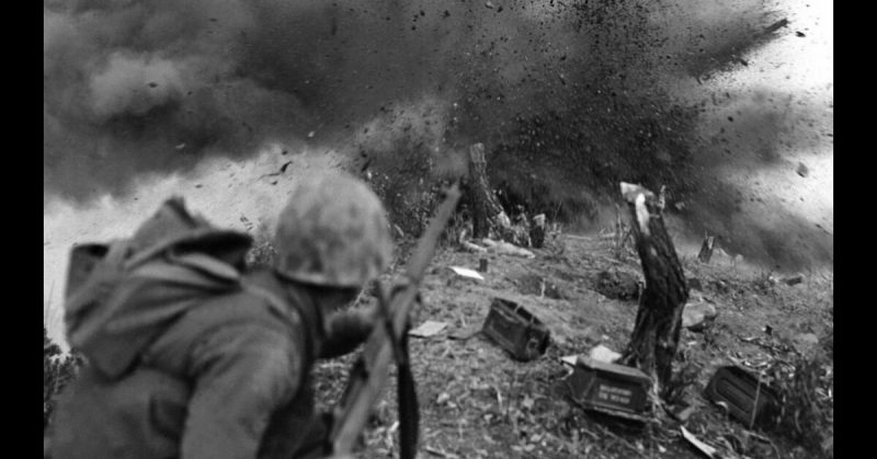 A Marine faces an Explosion in Korea