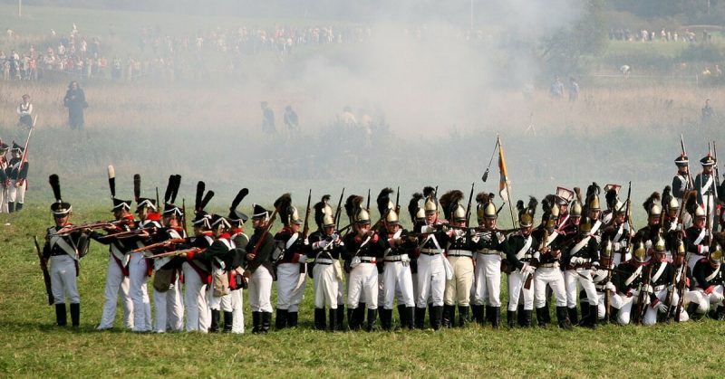 Smoke rises over the Reenactment of the battle in 2008. By Svetlana Makarova - CC BY-SA 2.0