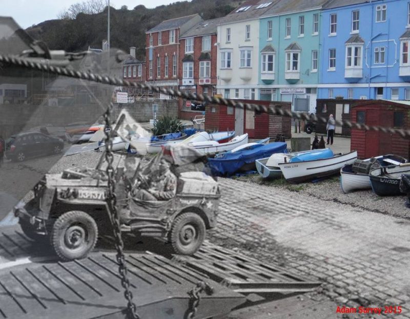 Another one from the archives I have reworkedLoad the Medics:US medics jeep being loaded prior to D-Day, Castletown slipway,Portland,Dorset UK 1944 – 2015 / By Adam Surrey / Ghosts of Time