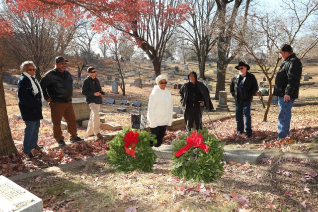 Cisco family and friends at wreath laying ceremony December 21. Photo Credit: Pete Basola