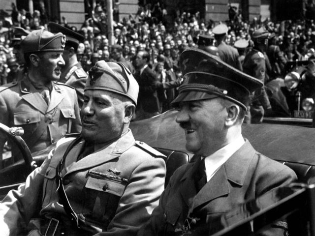 Adolf Hitler and Benito Mussolini