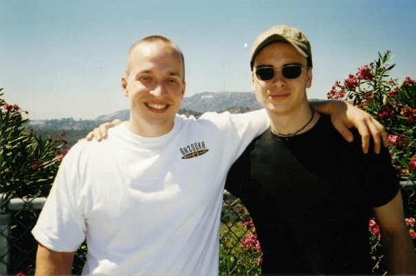 Chris Langlois with Shane Taylor who played Doc Roe, Chris’ grandfather.