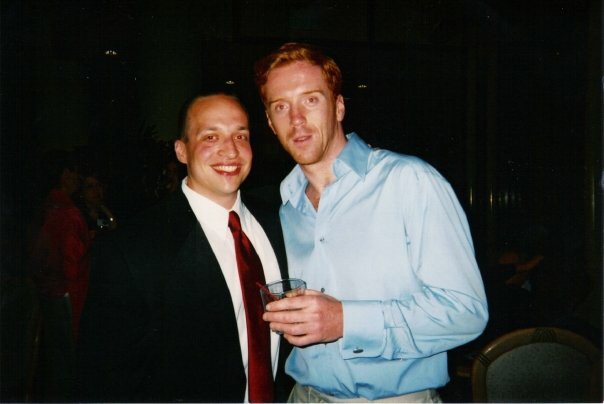 Chris Langlois and Damian Lewis in Normandy, 2001.