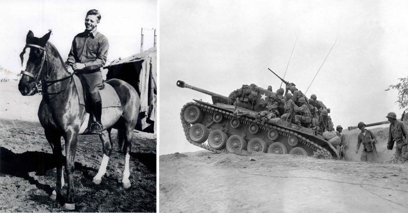 Maj. Jack Griffiths (left); Korean War September, 1950 (right).