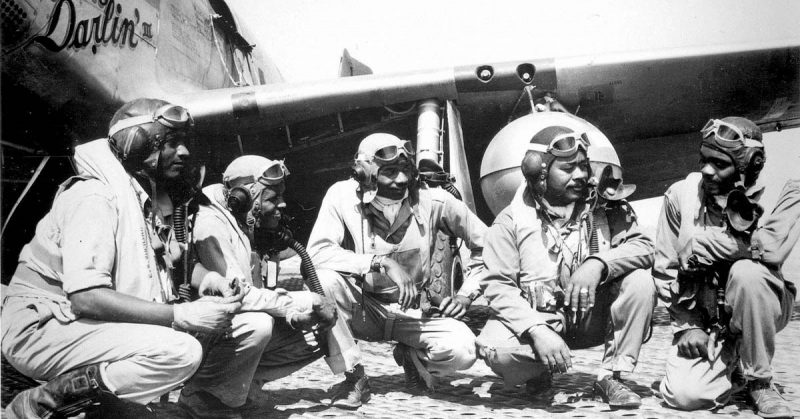 Tuskegee Airmen during WWII.