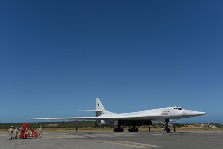 Tupolev Tu-160 Blackjack parked on the runway