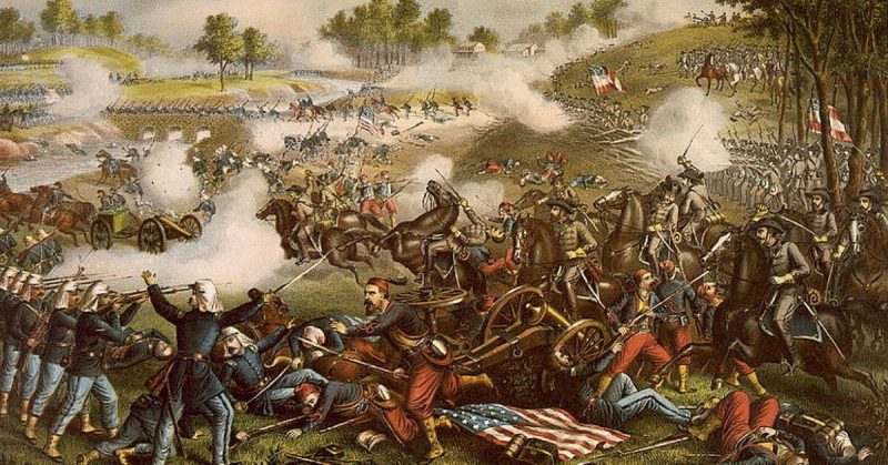 The first battle of Bull Run, at which Mary Edwards Walker was present. 