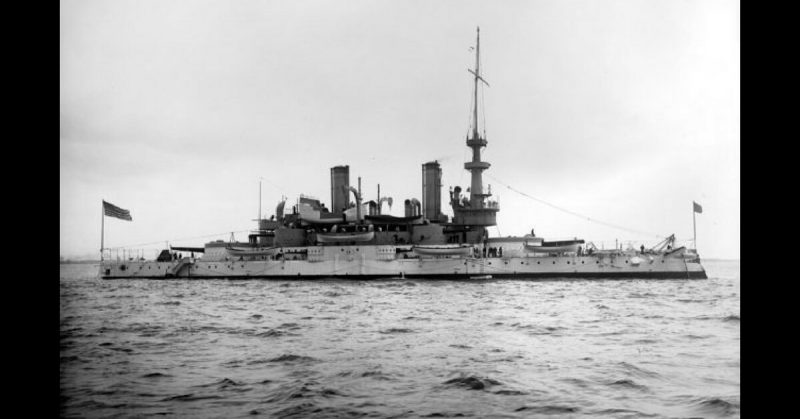 USS Indiana sometime between 1900 and 1908