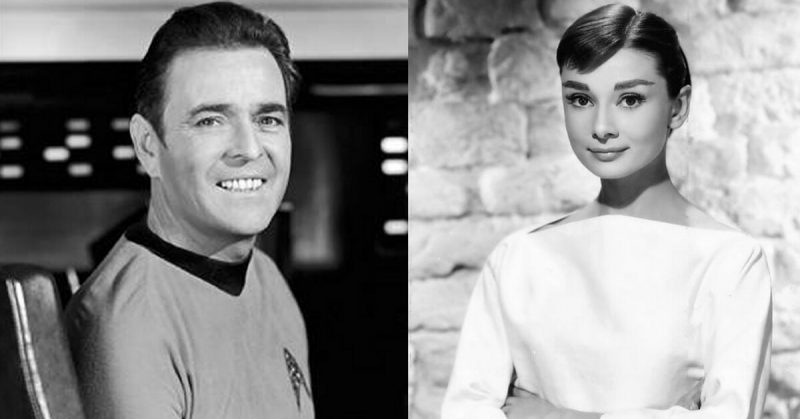 James Doohan and Audrey Hepburn