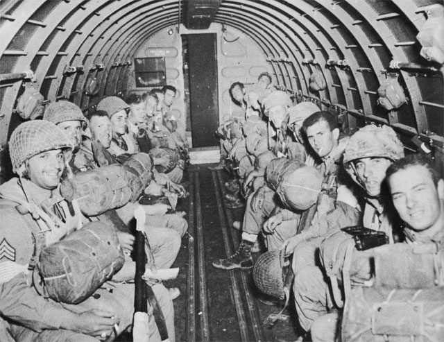 American paratroopers of the 504th PIR bound for Sicily, July 1943;