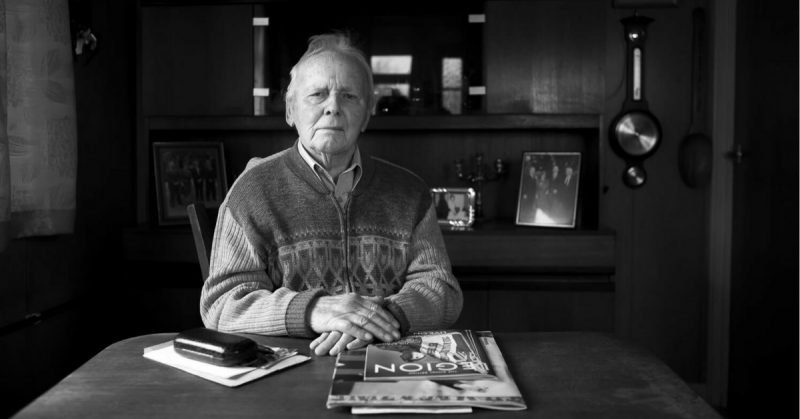 Portrait of Bernard Lesley How, aged 92.