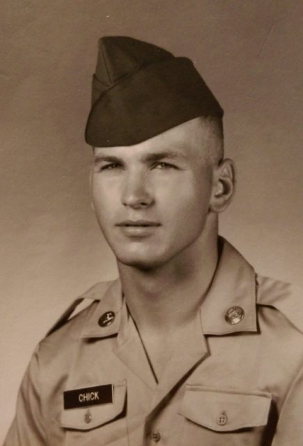 Chick is pictured after completing his basic training at Ft. Leonard Wood in late 1968. Courtesy of Mike Chick.