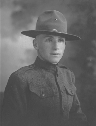 Roy Blanchard, before leaving for France, 1918