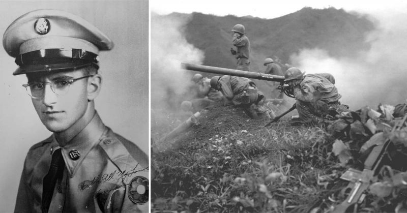 Joseph N. Pelletier (left); Photo from a Korean War (right).
