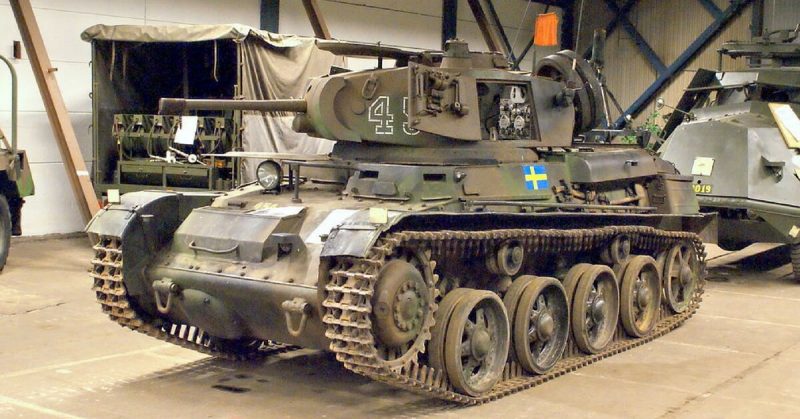 Stridsvagn m/40K at the Hässlehoms Museum, Sweden. Photo Credit