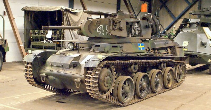 Stridsvagn m/40K at the Hässlehoms Museum, Sweden. <a href=https://commons.wikimedia.org/wiki/File:Stridsvagn_m40K_H%C3%A4ssleholm_31.07.09.JPG>Photo Credit</a>