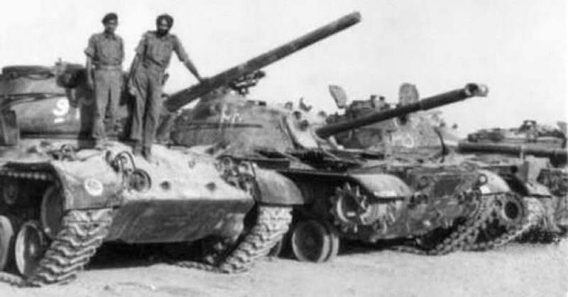 Indian Soldiers with Captured Pakistani Tanks during the Indo-Pakistani War of 1965