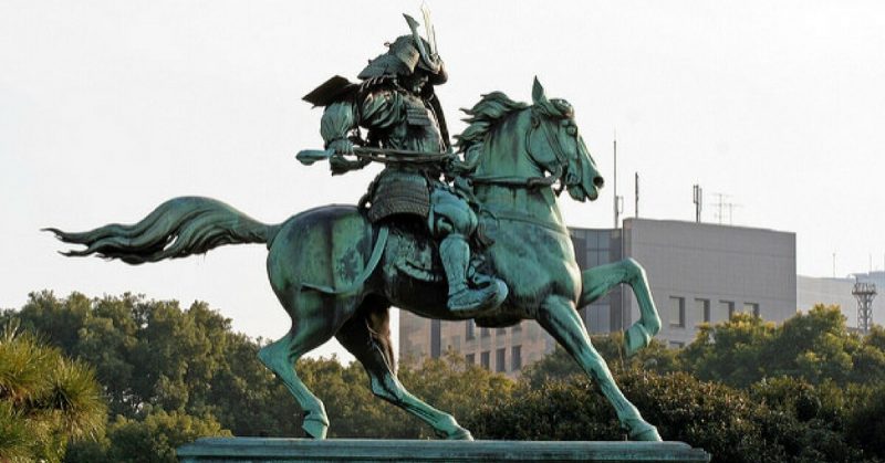 Samurai horseman near Imperial Palace. By Ruth Hartnup - CC BY 2.0