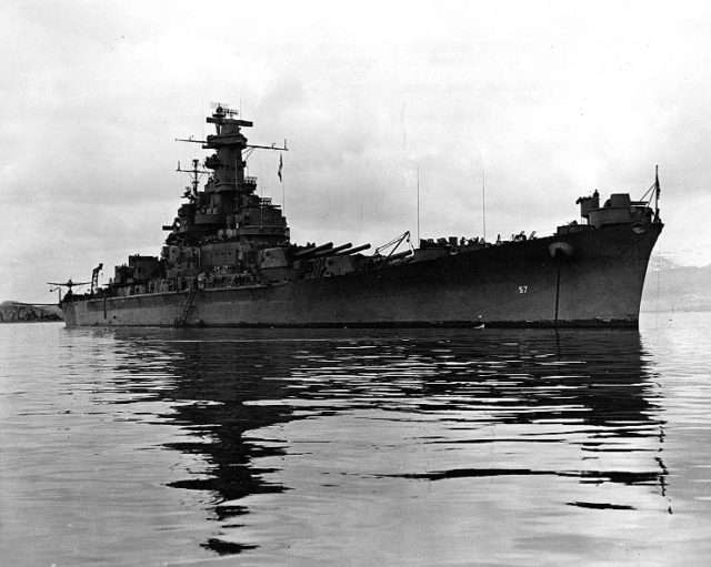 The USS South Dakota in Iceland in 1943.