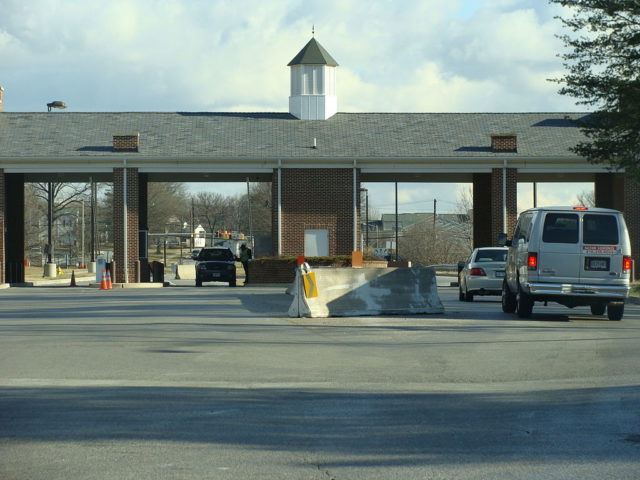 The entrance to Fort Meade, where Project Stargate was based starting in the 1970s.