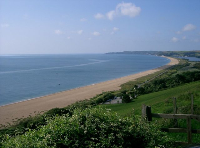 A panoramic view of Slapton Sands, where Exercise Tiger was carried out.